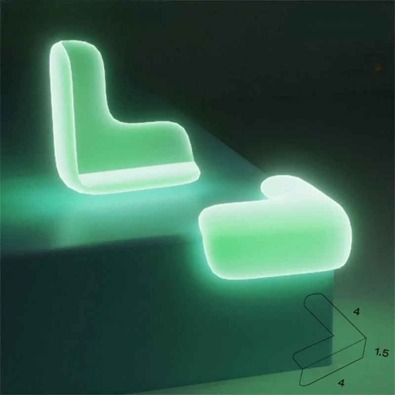 4Pcs/set Luminous Anti-collision Corner Table Corner Edge Protection Cover Baby Anti-collision Guards kids Safety Protector silicone table corner protector,table corner protector,table edge protector,furniture anti collision strip,door anti collision protector
