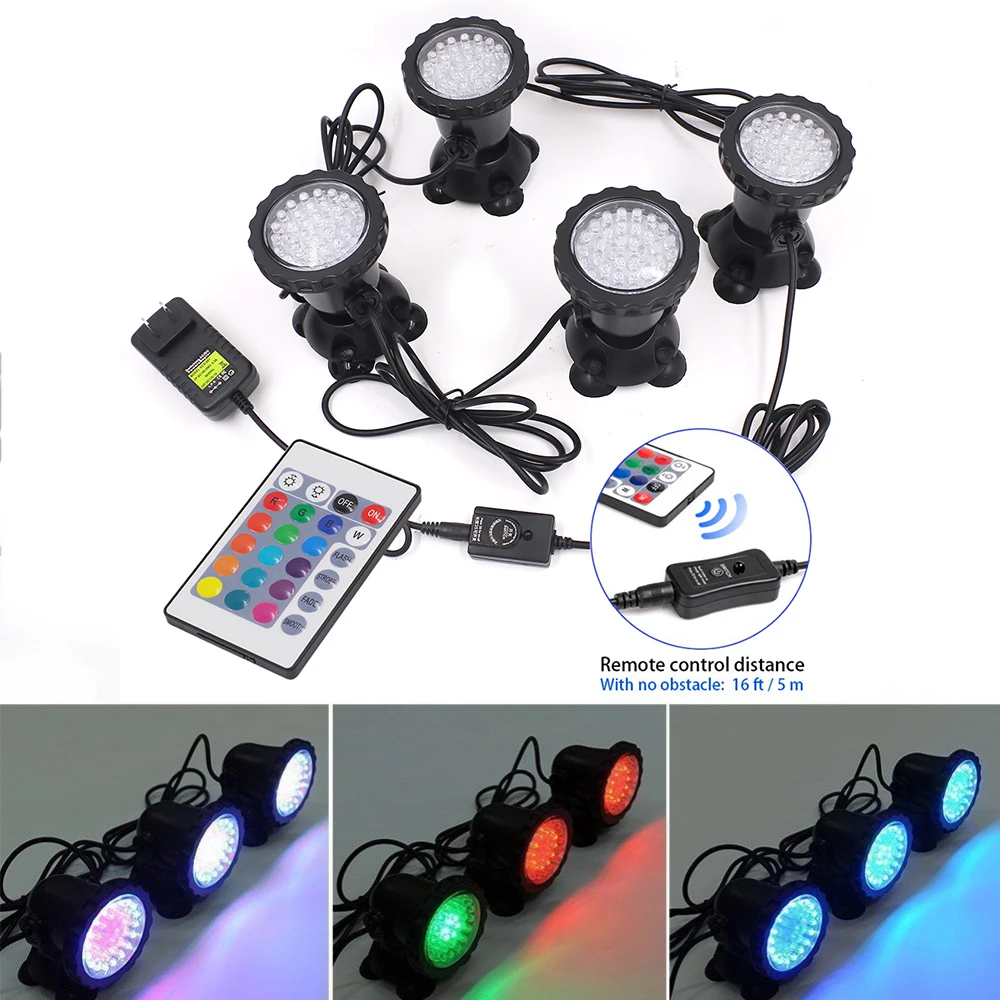 Waterproof Rgb Led Underwater Light 36leds Swimming Pool Fountains Pond