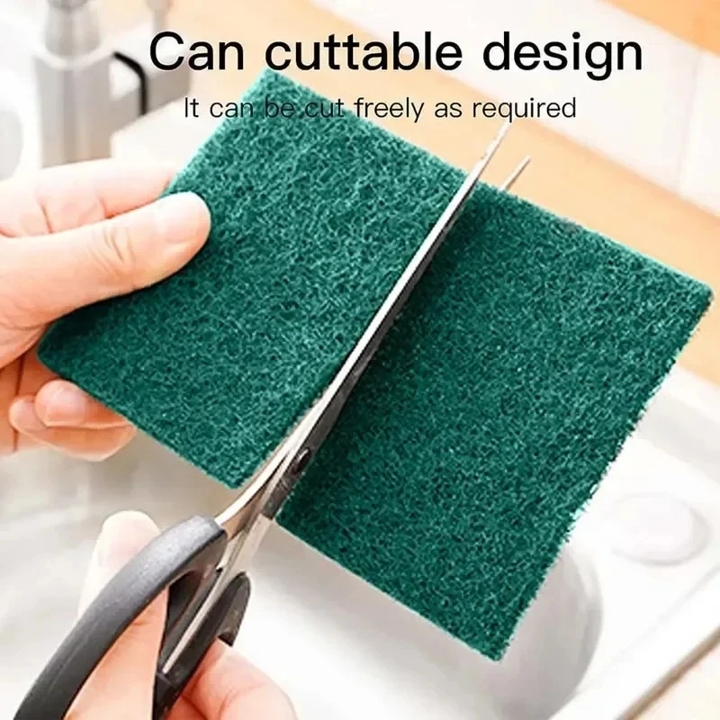 10/20/30PCS Scrub Pads Household Kitchen Oil Removal Dishwashing Pot Pads Scratch Free Multipurpose Reusable Cleaning Dishrag