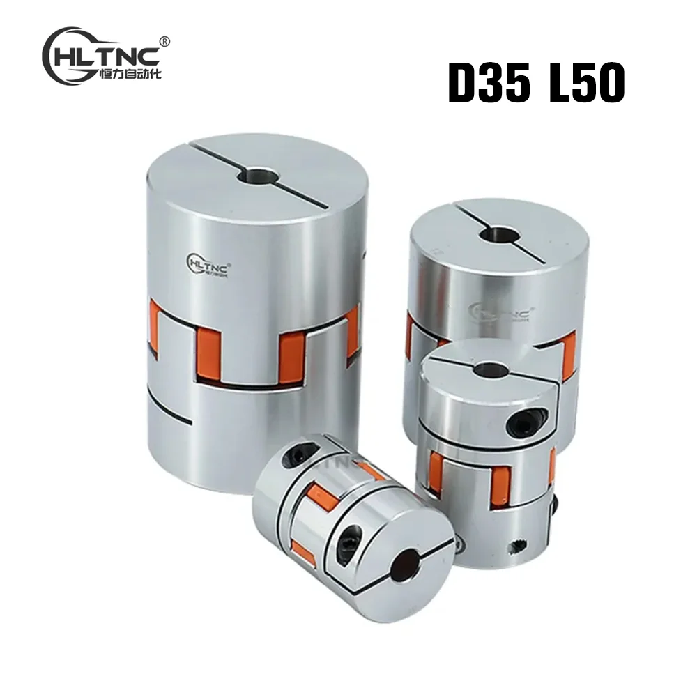 CNC D35L50 3Jaw Servo Motor Couplers Flexible Star Spider Plum Elastic Shaft Coupling With Dia 8mm to 20mm For Engraving Machine shaft coupler flexible coupling shaft connector