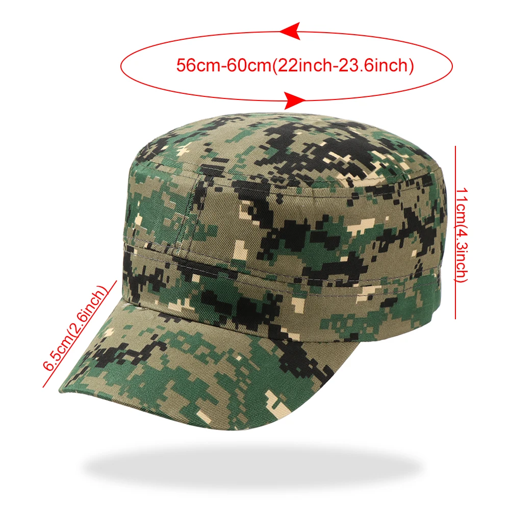 Adjustable Military Hat Men Women Army Cap Fishing Headwear Baseball Cap Casual Flat Top Caps Outdoor Breathable for fishing hat baseball cap etc