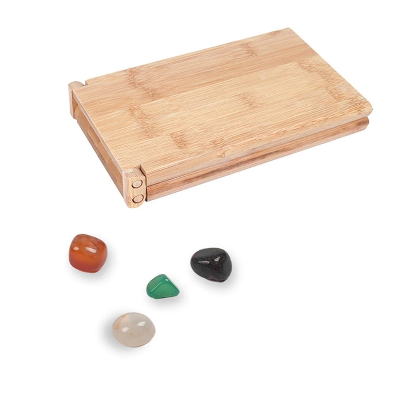 

Africa Mancala Board Game with Colorful Natural Stones Pebbles Folding Wooden Board Chess Set for Kids Adult Puzzle