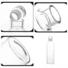 Glass Water Bottle with Leak-Proof Lid, Reusable Eco-Friendly Drinking Bottle Travel Mug for Drinks and Sauces 5