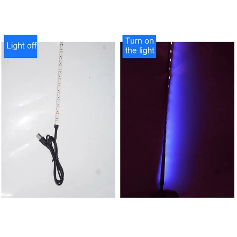 UVC Germicidal Disinfection Light Bar 5V Bactericidal Lamp Mites Light Strips LED Strip Light 2PCS 50X1cm & 100X1cm