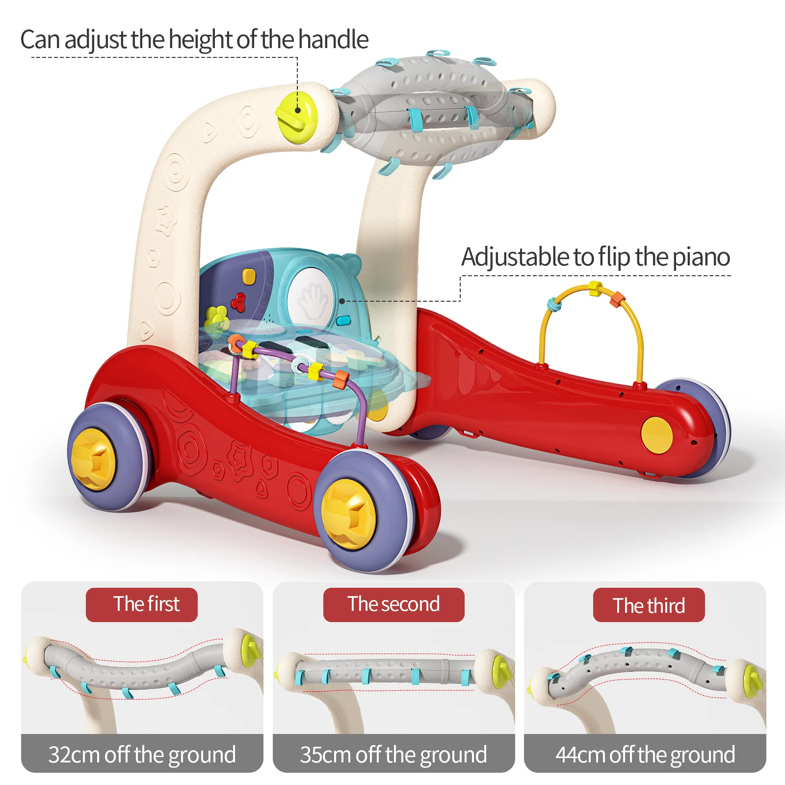이미 베이비 뮤지컬 플레이짐 키즈 피아노 장난감 다기능  놀이매트 기어다니는 쿠션 침구