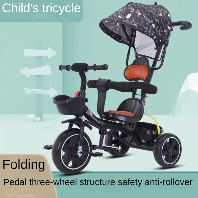 four-in-one-high-carbon-steel-stroller-children's-tricycle-baby-bicycle-baby-stroller-06-months-6-years-old-load-bearing-25kg