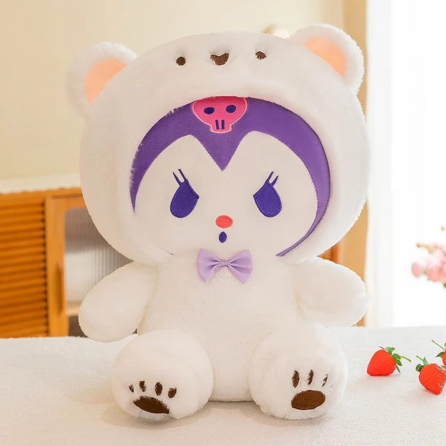 Kuromi Soft Plush Stuffed Toys Plush Throw Pillow Kawaii Japanese Style Plush Doll Gifts For Girls