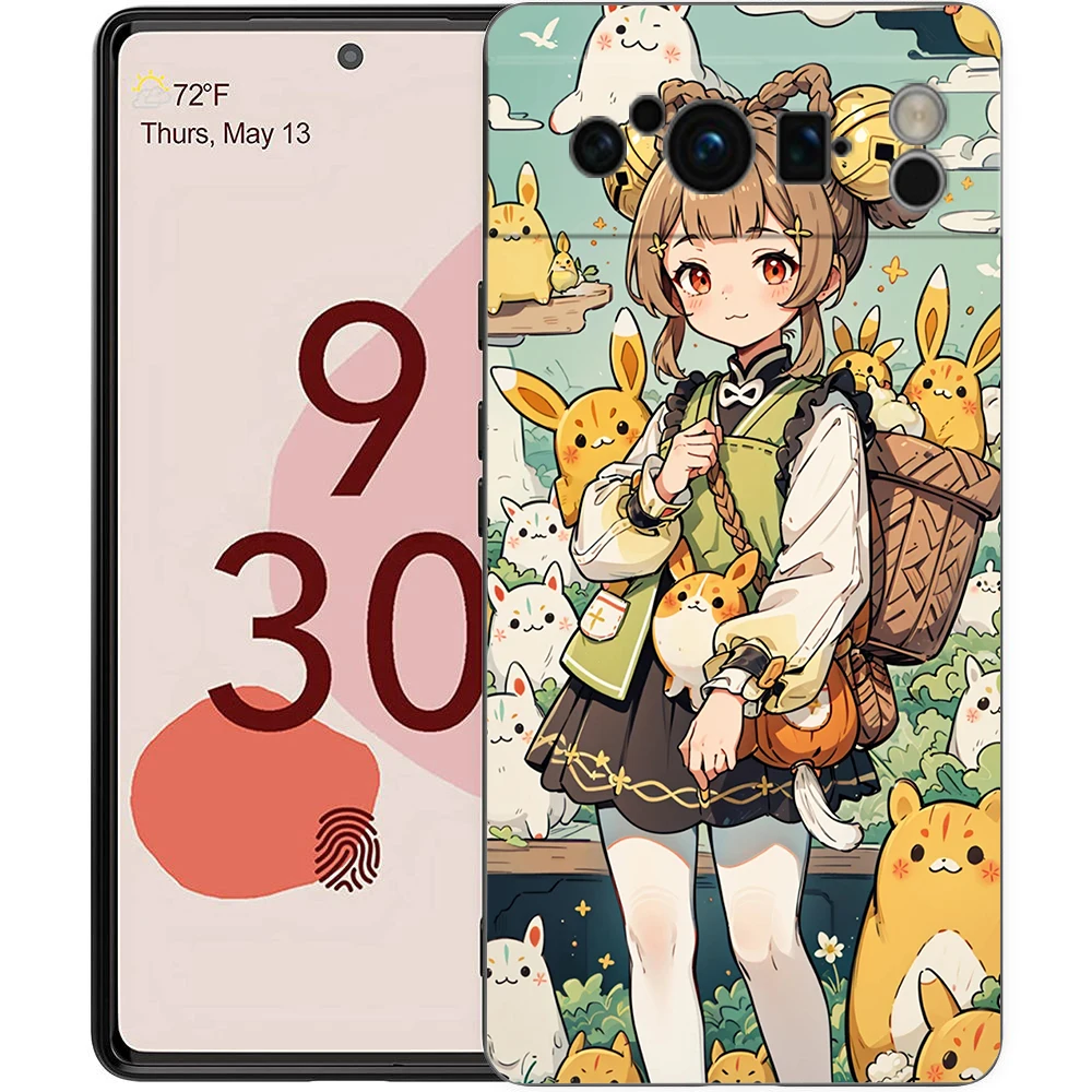 Genshin Impact Wanderer Shockproof Black Silicone Phone Case