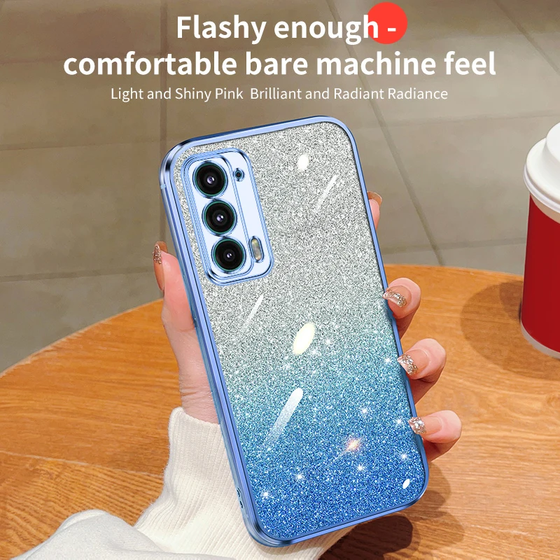 Luxury Glitter Plating Clear Case Cover
