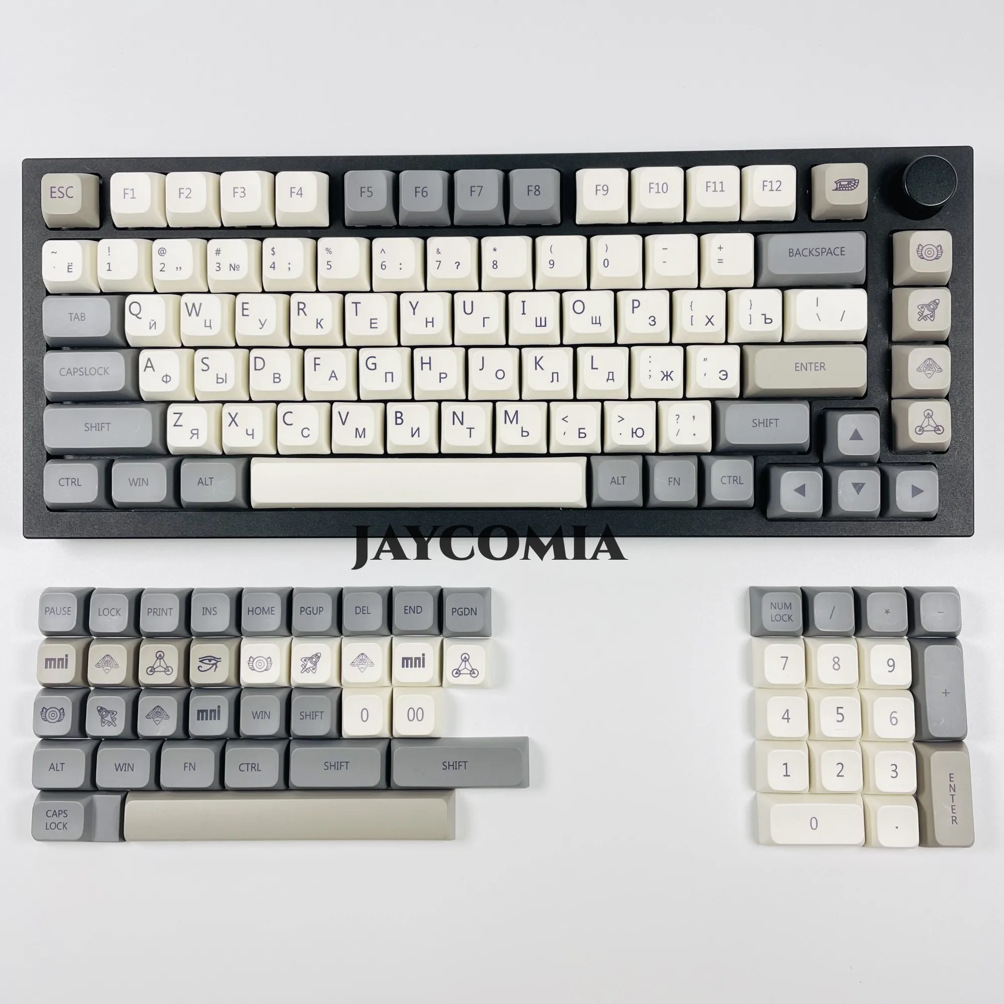Teclado Gaming Mecânico Jcm Xda Pbt Keycaps Inglês Japonês Russo Coreano Qishi Dye Sub 133 Chaves Diy - Imagem 5