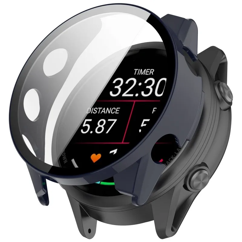 Premium Tempered Glass Smartwatch Case with Screen Protector & Strap Cover