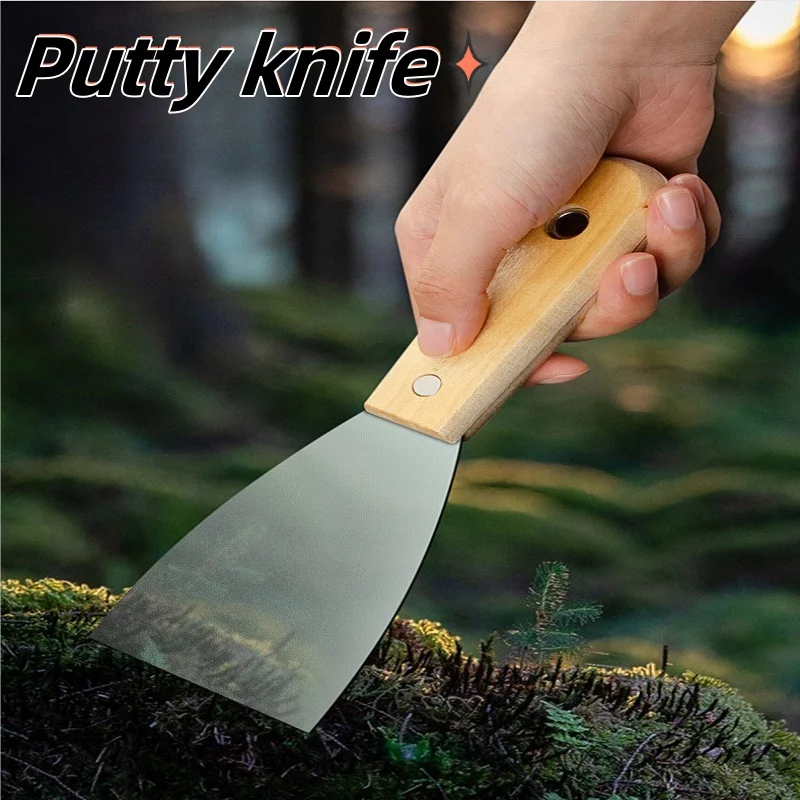

1/3pcs Wooden Handle Putty Knife Batch Wall Caulking Cleaning Shovel Spatula Putty Knife Tool Paint Scraper Construction Tool