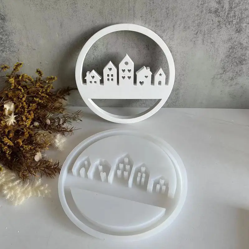 House Listing Decora Silicone Molds Gypsum Concrete Moulds Casting Molds Home Decoration Resin Mold Casting Aromatherapy Mould