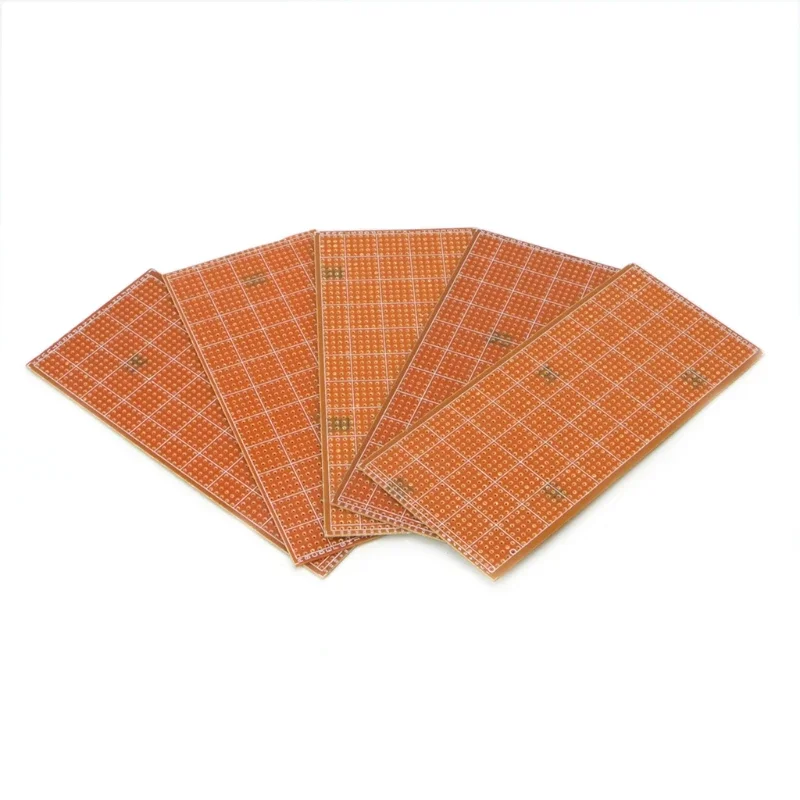 5 Pcs 6.5x14.5cm 스트립 보드 PCB Platine 단일 측면 회로 멧돼지