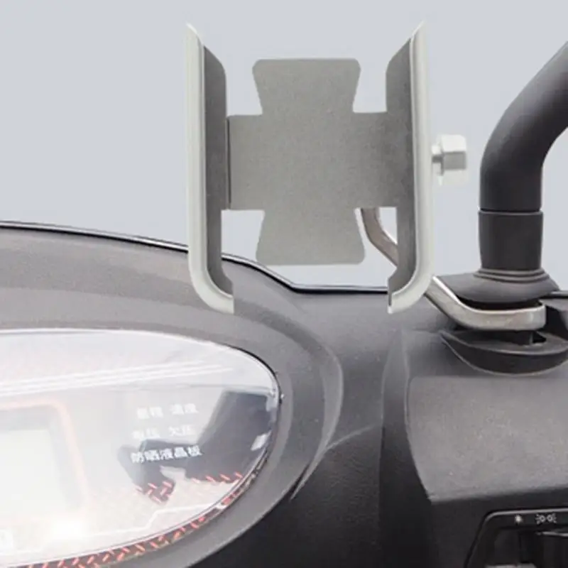 Scooter Phone Holder Aluminum Alloy Rotatable Phone Mount Motorcycle Shock-Proof Phone Mount Anti-Shake Phone Support For