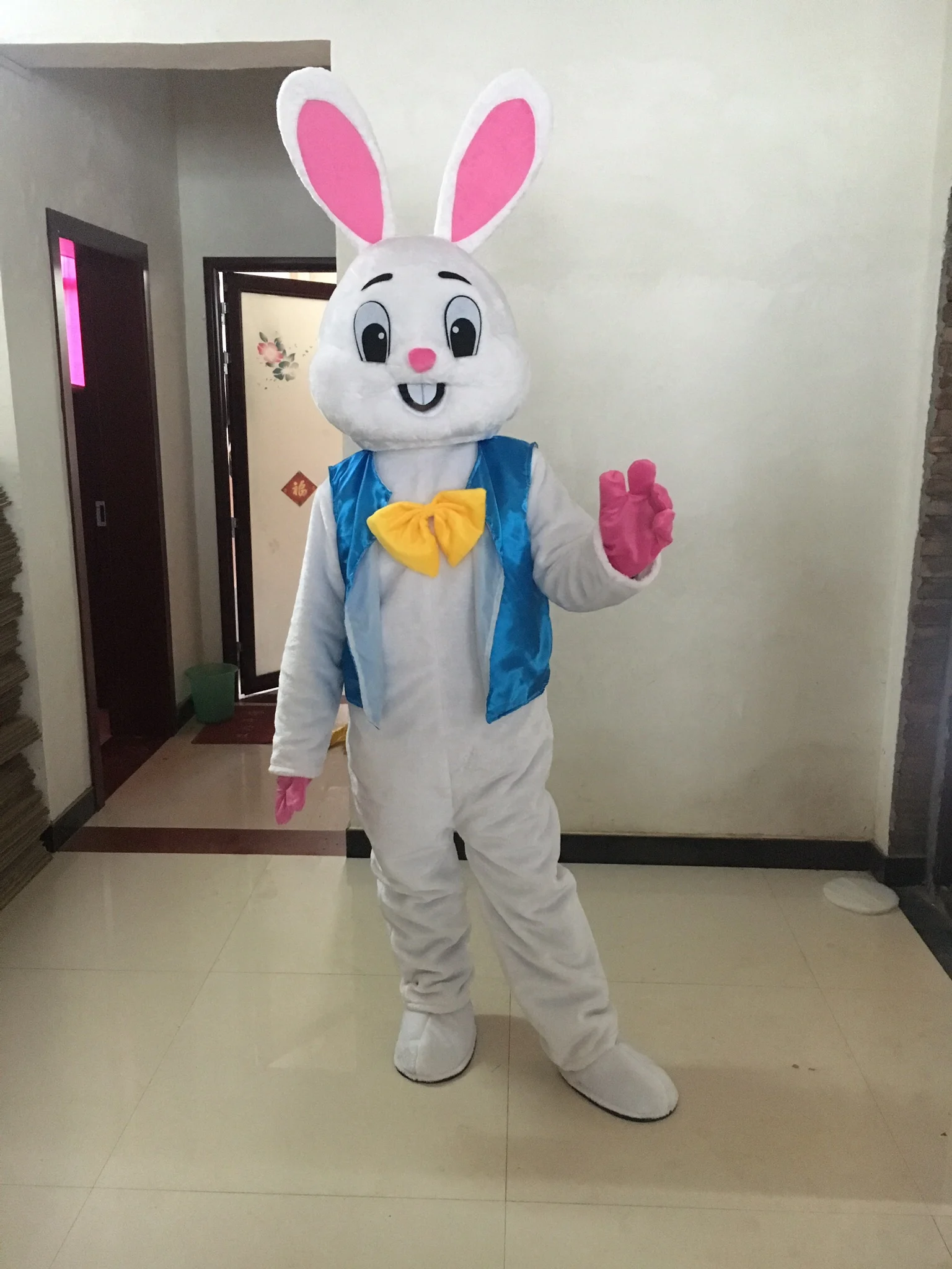 Cosplay Easter Bunny Rabbit Cartoon Mascot Costume Advertising ceremony birthday Fancy Dress Party Animal carnival perform props mascot costume