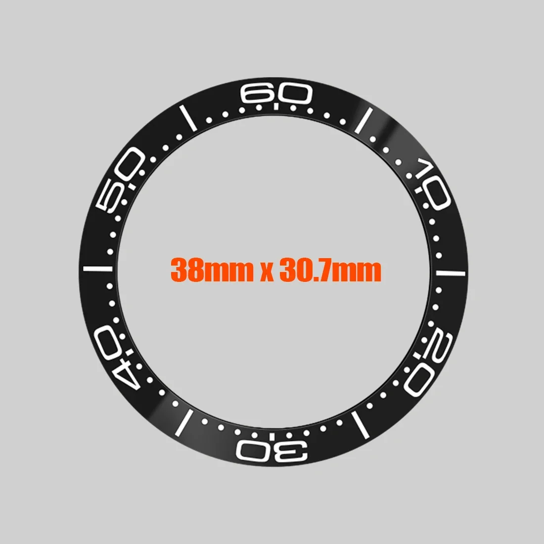 38mmx30.7mm Seamaster Ceramic Bezel Insert Fit for Sub SRPD Seamaster 300 Watch Case 60 min index Curved Bezel Ring Parts