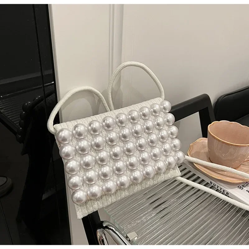 

Жемчужные простые женские сумки через плечо с застежкой модные сумки через плечо для женщин 2024 повседневные портативные женские сумки