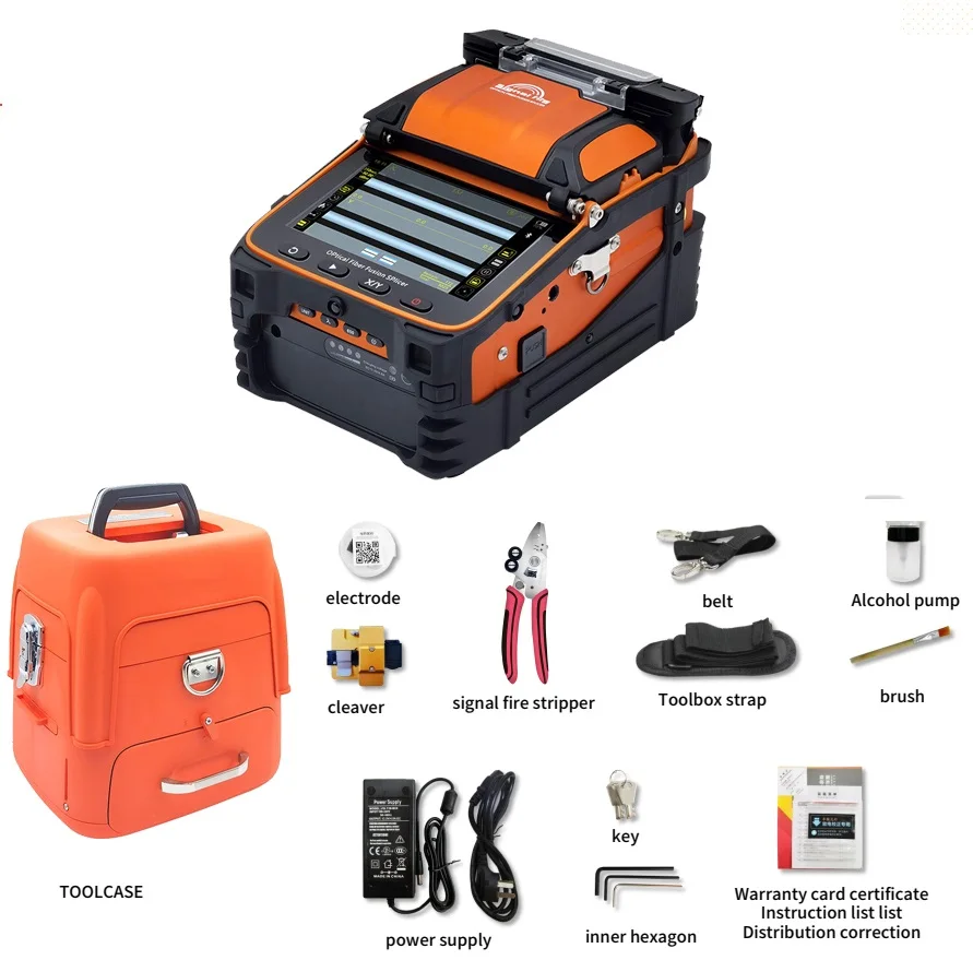 Signalfire AI-9 Optial Fiber Fusion splicer Machine 6 motor 5S splicing machine VFL Optic power meter tool kits