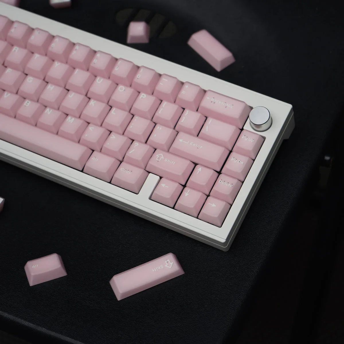 ECHOME-Pink Jade Tema Keycap Set, PBT, Dye-Sublimação,