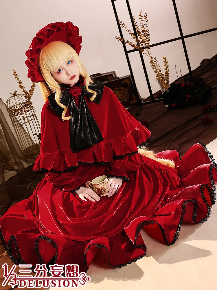 

Anime Game Rozen Maiden Reiner Rubin Dolls Gothic Lolita Dress Party Uniform Cosplay Costume Halloween Women Free Shipping 2022