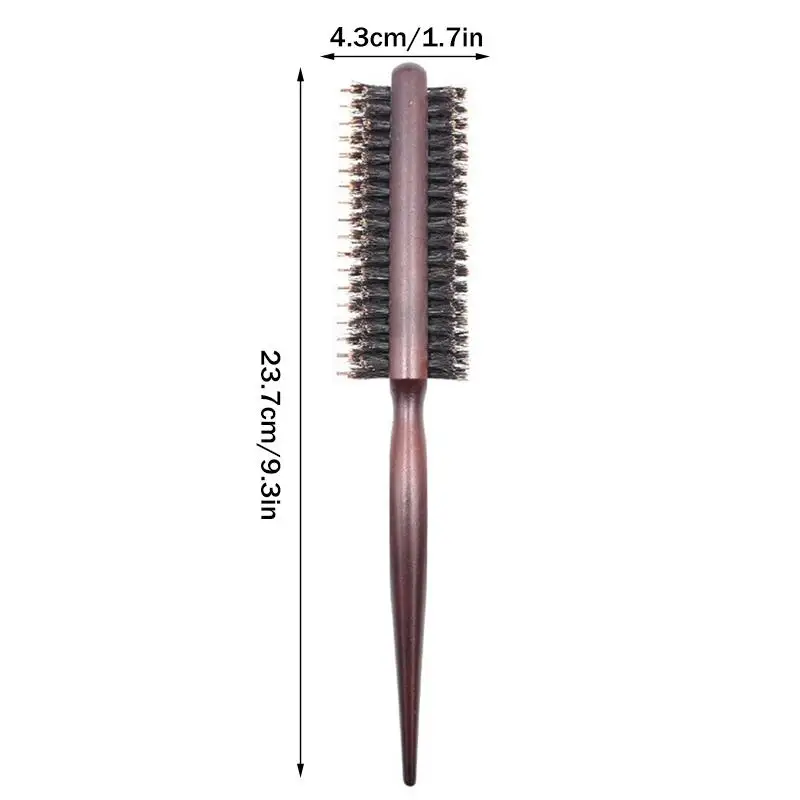 Spazzola per capelli professionale con pettine a denti fini, manico in legno, pettine per massaggio del cuoio capelluto, per parrucche di capelli veri, strumento per lo styling. - immagine 6