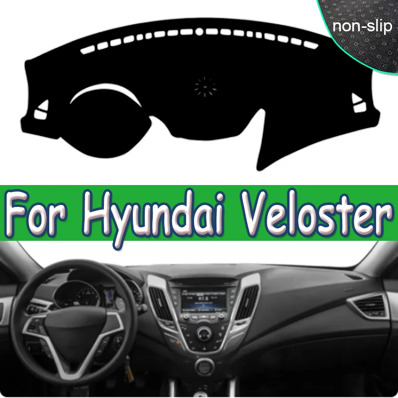 

Чехол для приборной панели автомобиля Hyundai Veloster 2012 2013 2014 2015 2016, коврик для приборной панели, коврик для приборной панели, ковер с защитой от солнца и УФ-лучей, противоскользящий