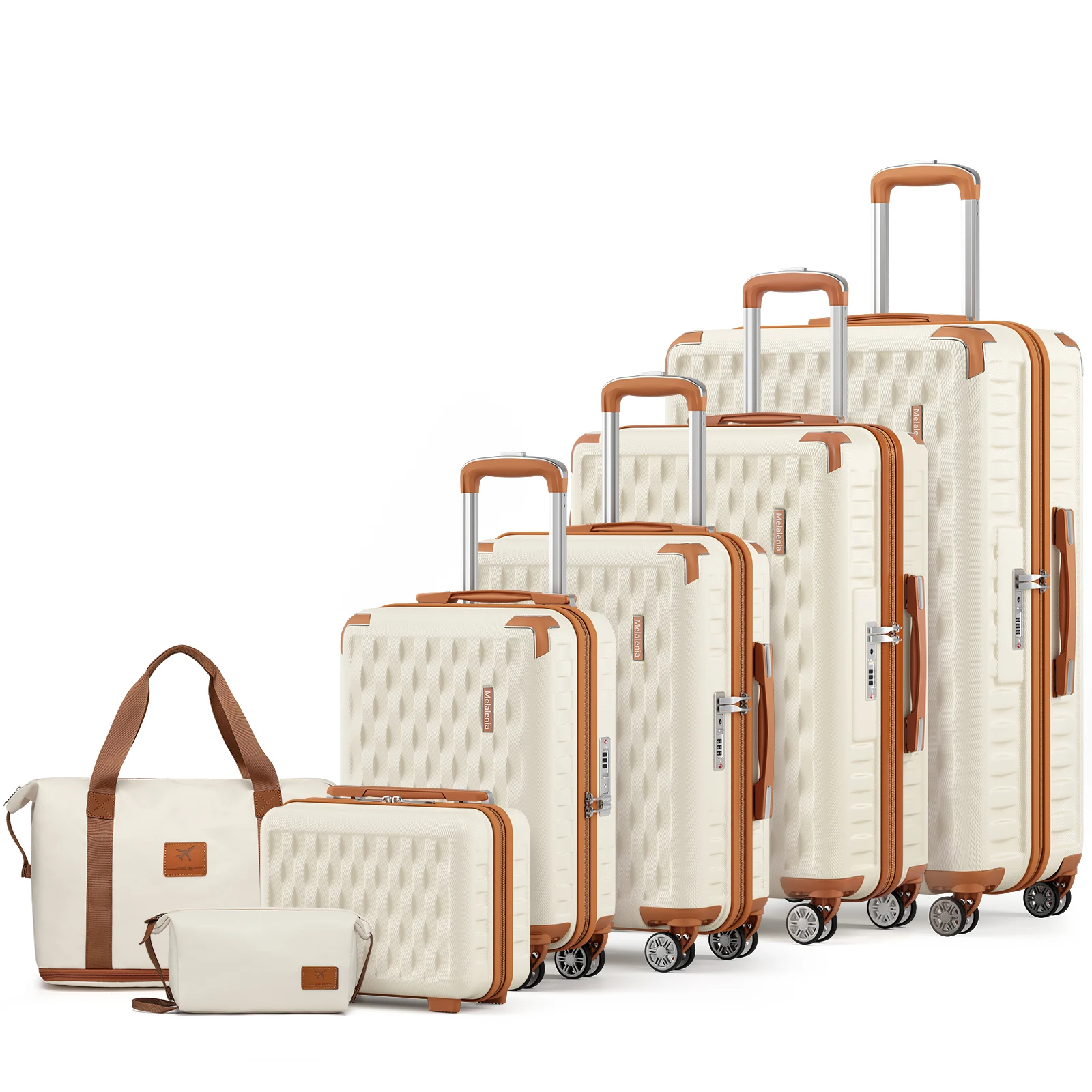 Ensemble de bagages légers et durables de 7 pièces, valise de voyage familiale avec serrure TSA et roues pivotantes lisses 1 Ensemble de bagages légers et durables de 7 pièces, valise de voyage familiale avec serrure TSA et roues pivotantes lisses 1