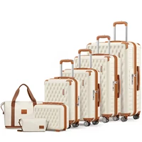 Ensemble de bagages légers et durables de 7 pièces, valise de voyage familiale avec serrure TSA et roues pivotantes lisses 1