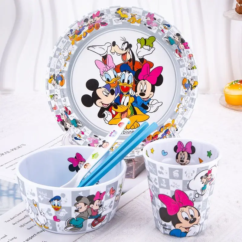 Disney Baby Minnie Mouse Dishes Set Zak Designs 5pcs Disney Kids Dinnerware  Set Melamine Plate Bowl