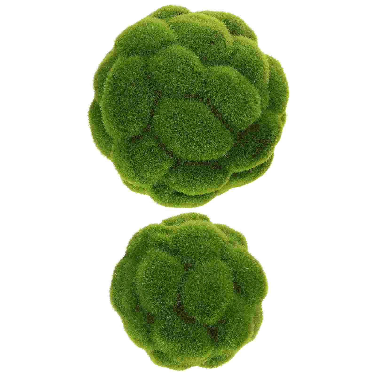 

Artificial Moss Rocks Simulated Green Moss Balls Decorative Faux Green Moss Covered Topiary Ball Garden Wedding Party Decoration