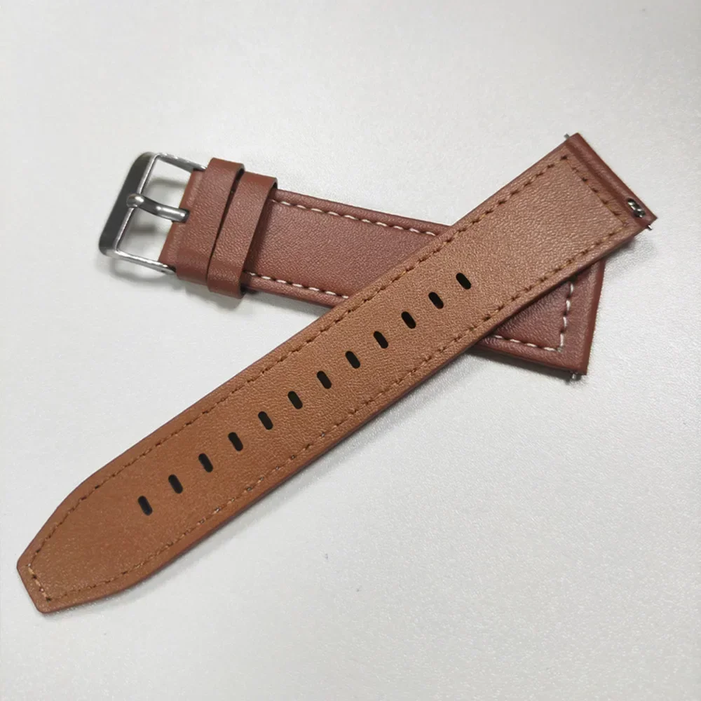 Elegant Leather Quick Release Watchband - Casual and Business Strap