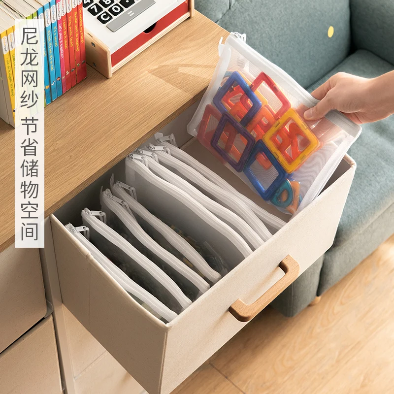 Transparent zippered toy storage bag 2