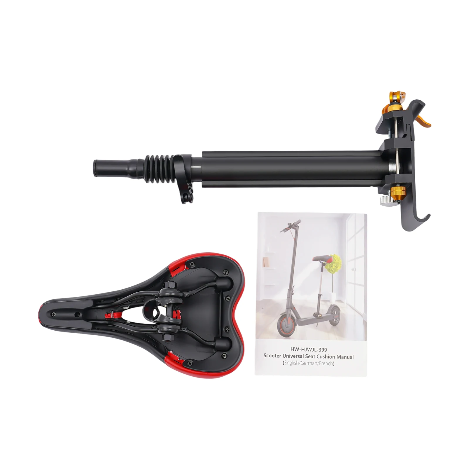 Verstellbarer Elektroroller-Sitz PU-Polster 40-60cm Höhe Stoßdämpfender Sitz für Komfortfahrten Roller-Zubehör – Detail 7