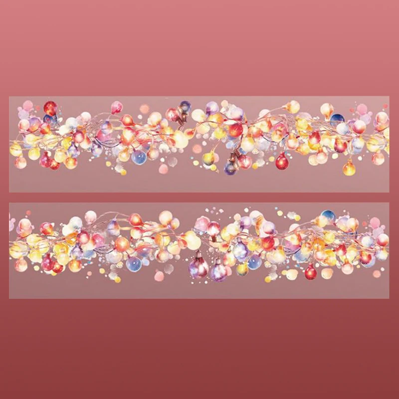 Mr. Papier, 6 Stile, Beleuchtung Thema Shell Licht Haustier Band, lange Aufkleber DIY Collage Dekoration hand gefertigtes Material – Detail 9