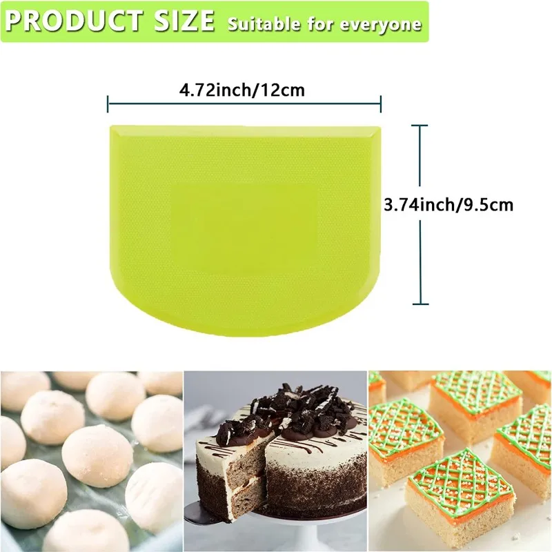 Kitchen Cake Cream Spatula dough scraper baking tool dough cutter baking accessories cake scraper baking spatula Dough Knife Cutter Butter Batter Scraper Decorating Plain Smooth Edge Spatulas Baking Pastry Tools