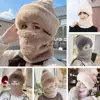 Winter Hats for Women 2024 New Autumn and Winter Collar Scarf Mask One Thick Warm Ear Protection Windproof Hooded Solid Color 1