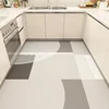 Simple Modern Kitchen Floor Mat Waterproof Oil-proof Wipeable Washable Anti-slip PVC Leather Carpet Balcony Rug Ковер Tapis 러그 4