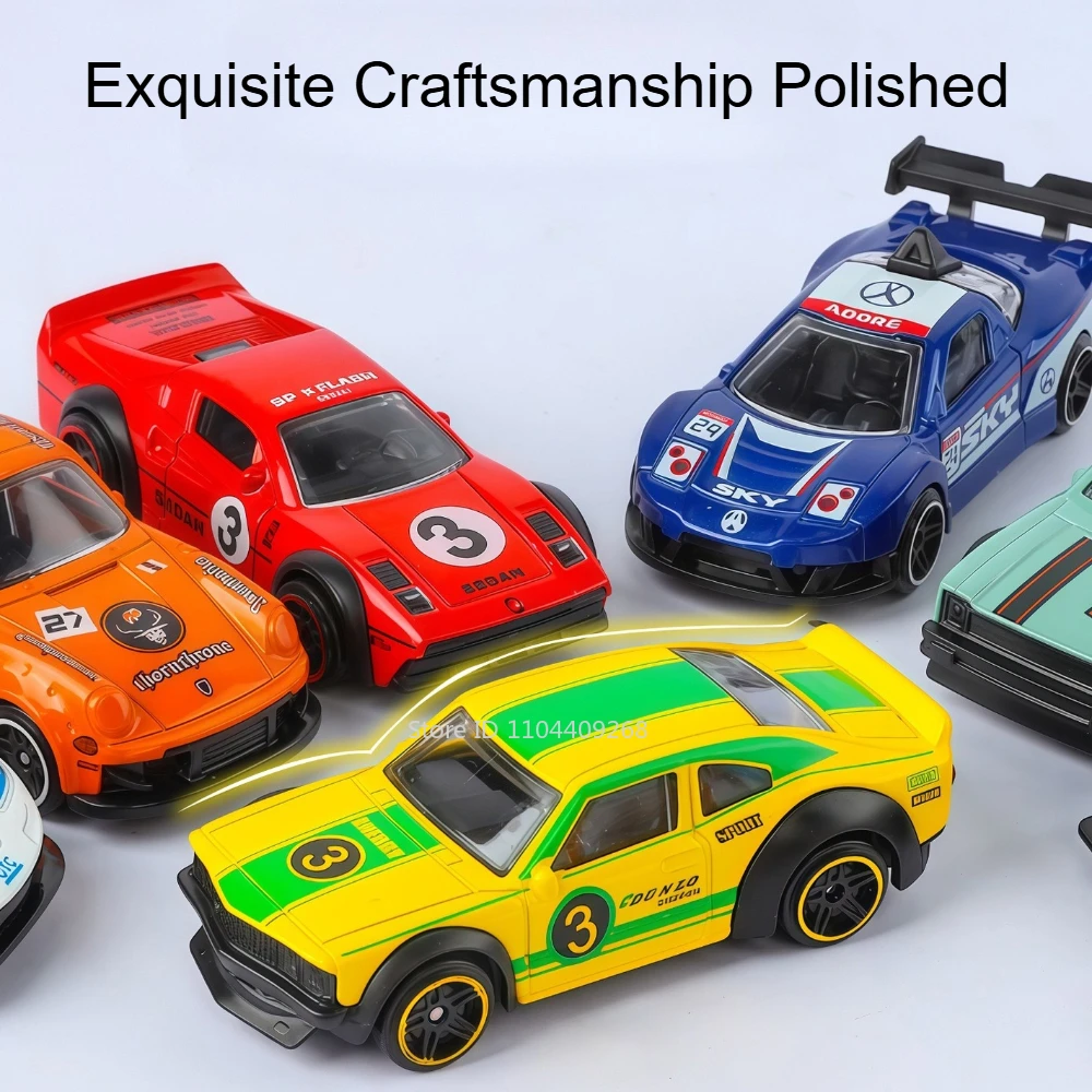Miniature Metal Sports Car with Rubber Tires - Collectible Racing Toy