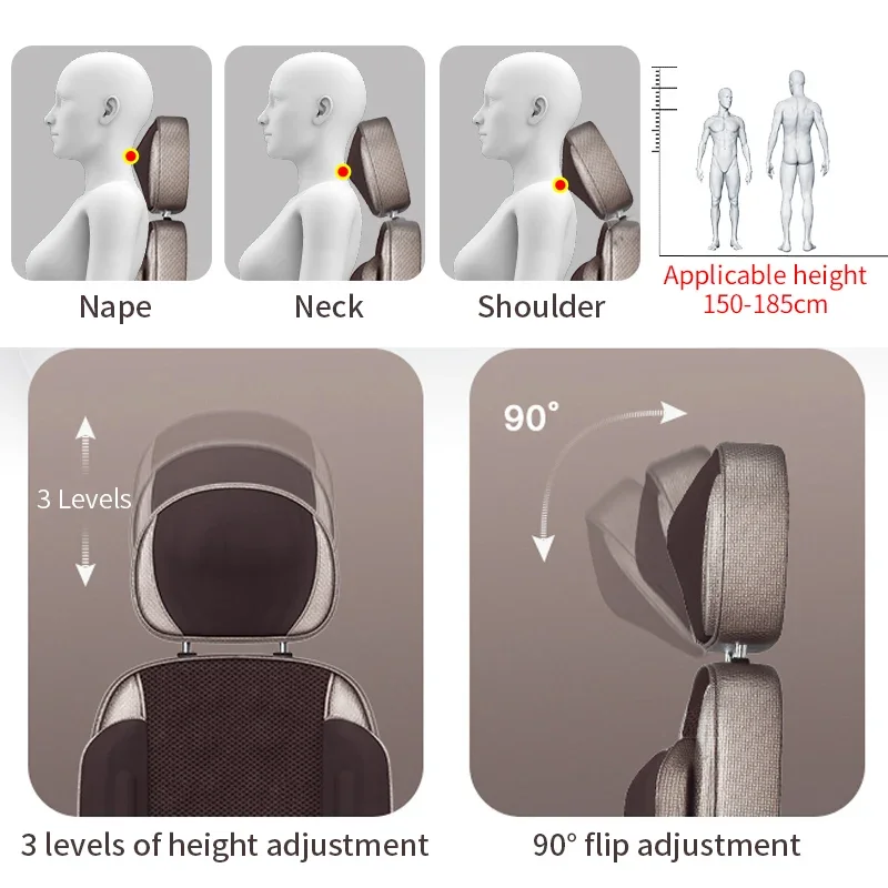 JinKaiRui Electric Neck Back Body Household Massager Vibrate Cervical Malaxation Device Infrared Heating Massage Pillow Chair 2