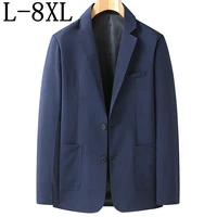 Size 8XL 7XL 6XL 2022 New Autumn Classic Solid Color Blazer Men Business Suit Jacket High Quality Casual Loose Mens Blazers 1