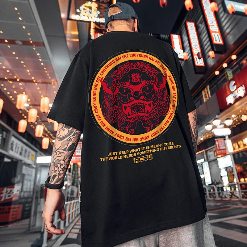 

Summer Men's Cotton Oversized Short Sleeve T-shirt Streetwear Loose And Breathable Harajuku Gym Top Y2k Tactical Goth Clothes