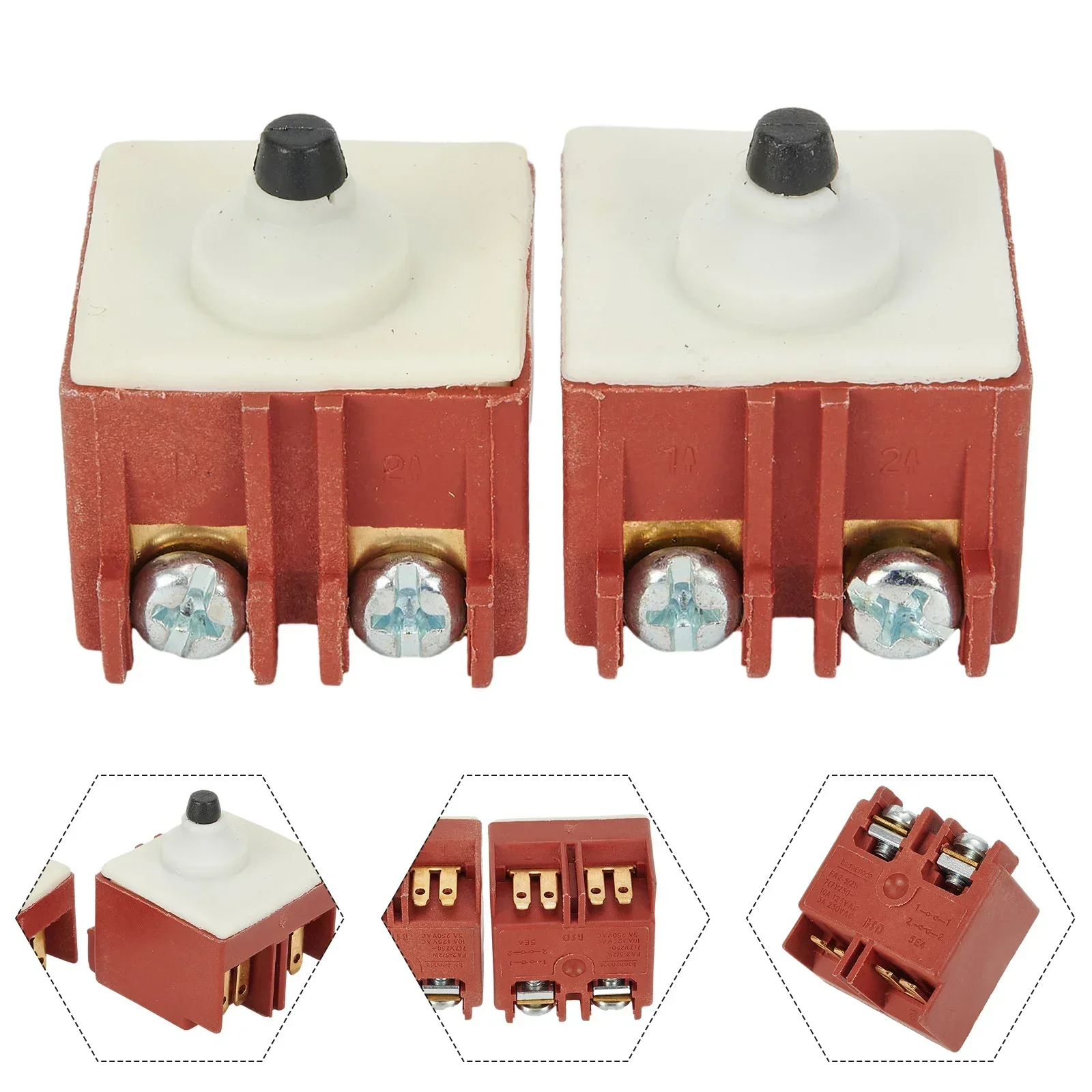 2pcs ޱ ׶δ 250V 5A Ǫ ư ġ Bosch GWS6/8-100 TWS6600 ޱ ׶δ   ׼   