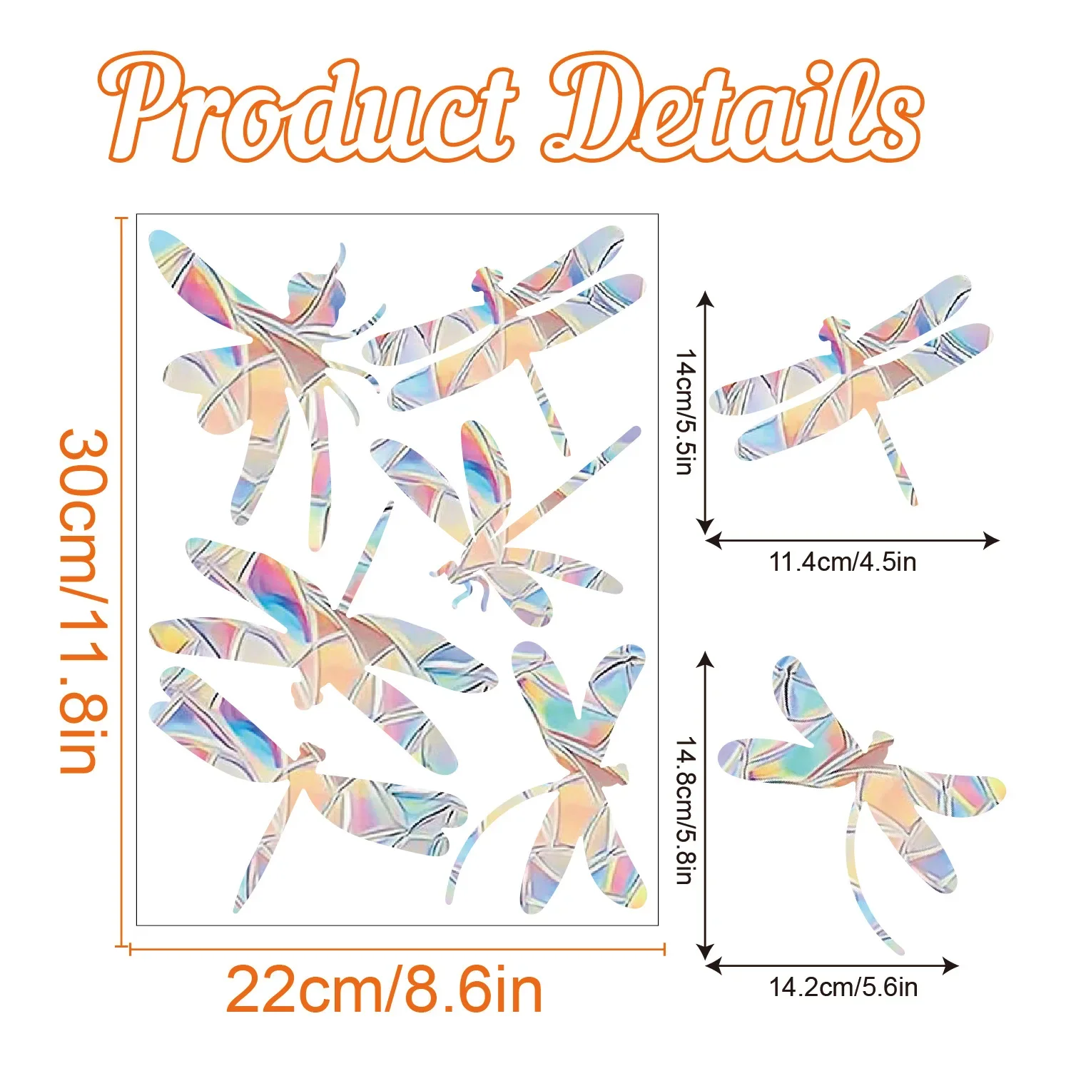 6 Adesivi Suncatcher Per Finestre - Effetto Prisma Arcobaleno In PVC - 2