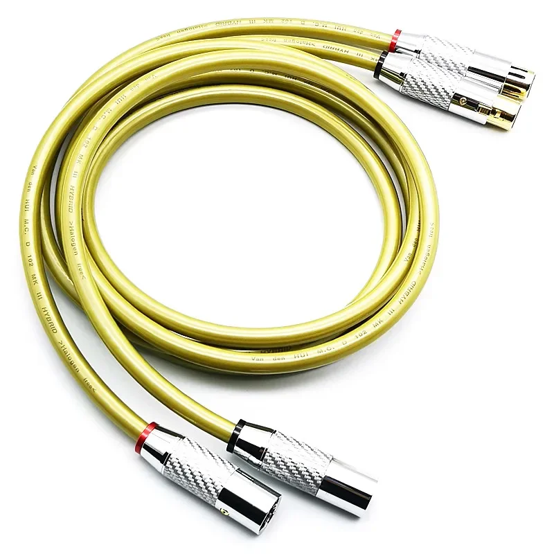 Pair Van Den Hul M.C D102Mkiii Hybrid Hi-End Silver Plated Xlr Balanced Cable Hifi Xlr Male To Female Audio Cable