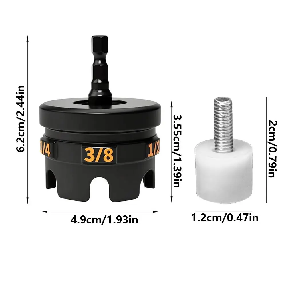 High-Hardness Nut Drill Bit Socket Wrench 1/2 1/4 3/8 Rapid Change Mechanism Nut Zipper Drill Attachment anti slip