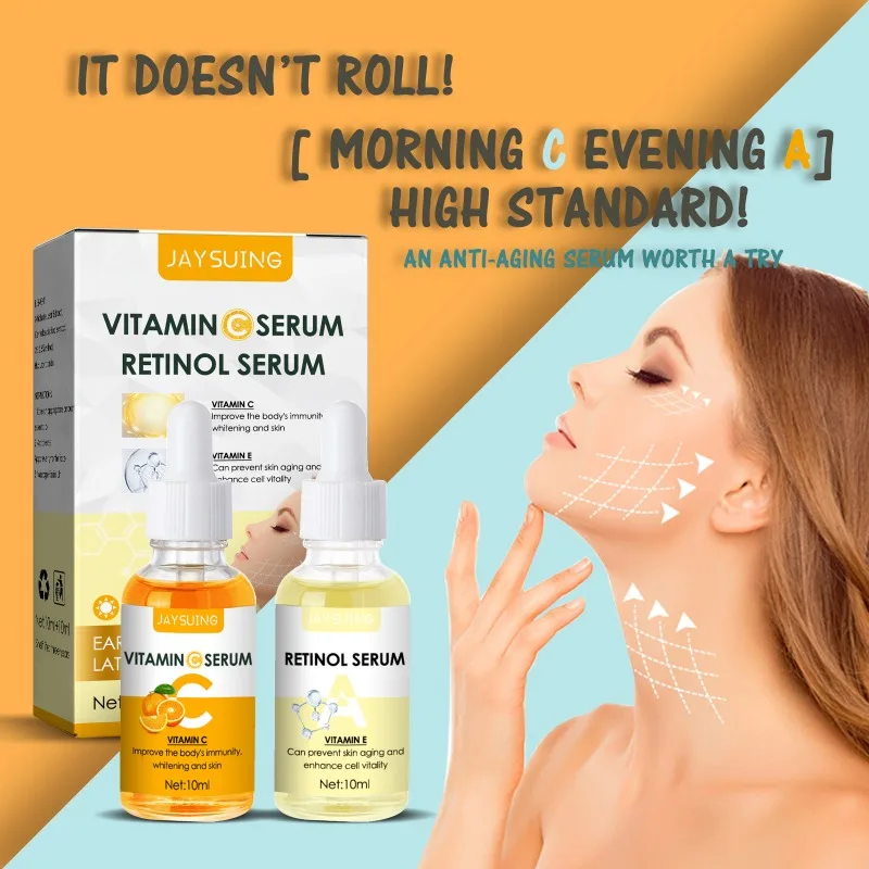 

Early C and Late A Essence Combination Brightens Skin Tone, Lightens Wrinkles, Fights Early Aging Tightens Skin Improve Dullness