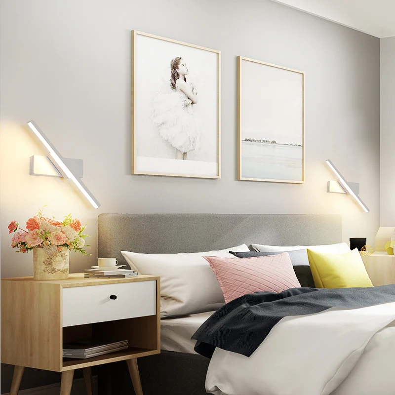 Bedroom Bedside Wall Light Rotatable Adjustable Light Angle Indoor LED Wall Lamp AC110/220V decoration Aisle Lightin led wall lamp wall light