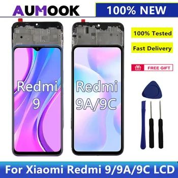 6.53" OEM For Xiaomi Redmi 9A LCD Display Screen With Frame Touch Screen Assembly For Redmi 9A 9C 9 LCD Display M2006C3MG