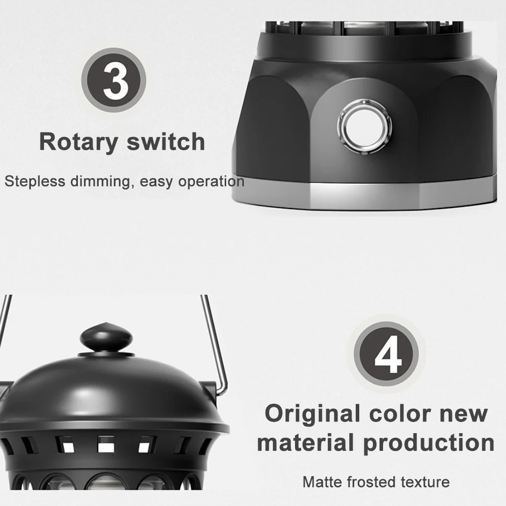 Description Picture 4 of itemVintage Camping Lantern Portable Flashlight Outdoor Rechargeable Lighting Tent Lights For Camping, Exploring